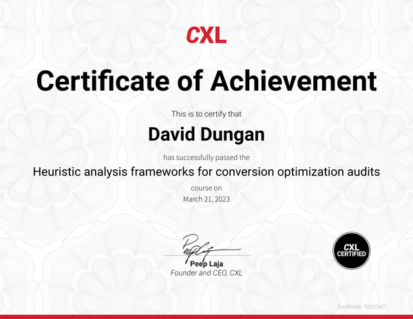 Heuristic analysis frameworks for CRO – 2017